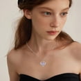 thumbnail image 2 of FJ Heart Angel Wings Necklace 925 Sterling Silver Love Heart Alexandrite Pendant June Birthstone Jewelry Gifts for Women, 2 of 6