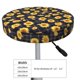 thumbnail image 4 of Balery Royal Blue Plaid Sunflower Fundas de asiento para taburete de bar redondo de tela de terciopelo ajustables que protegen de arañazos y manchas para sillas de 14 a 17 pulgadas.-13 inch, 4 of 7