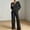 Black women's lounge set 2 piece a1, variant on Usloyux Women's 2 Piece Lounge Set V Neck Long Sleeve Sweater and Wide Leg Pants Matching Casual Outfits with Elastic Waist, Beige S