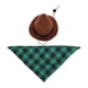 thumbnail image 2 of Disfraz de mascota, sombrero de vaquero para perro y sombrero de vaquero para perro y bufanda, accesorios de disfraz de vaquero para mascota, diseño elevado, 2 of 9