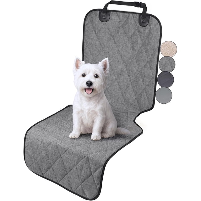 Dog Front Seatflex Seat Protector for Dog Car Cover for Pet Front Single Bucket Captain Chair Protector Grey