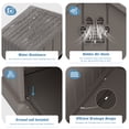thumbnail image 3 of Bifanuo Durable Dog House for Small to Medium Dogs, PP Material Weatherproof Puppy Shelter with Elevated Floor & Air Vents, Easy Clean, Gray, 26.2"L x 24"W x 26"H, 3 of 8
