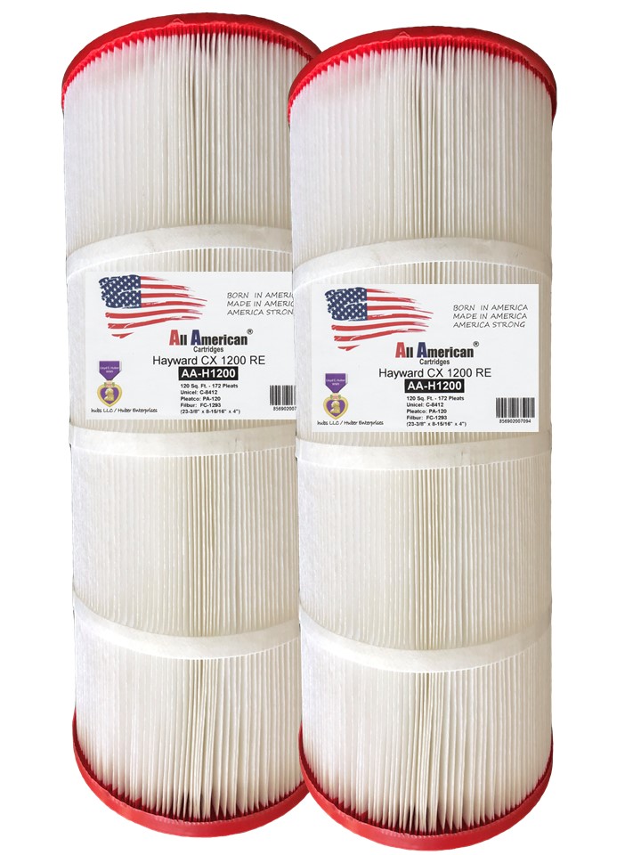 All American Cartridges 2 Pack Hayward CX1200RE, Unicel C8412, Star