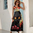 thumbnail image 2 of Halloween Ghosts Horror Pumpkin Pattern Design Sleeveless Dress Summer Clothes for Women Women's Clothing 2025, 2 of 7