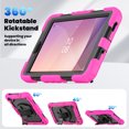 thumbnail image 5 of For Lenovo Tab M8 4th Gen Case 8 inch 2024/2023, 360 Rotating Shockproof Cover with Stand, Screen Protector, Shoulder Strap, Rose, 5 of 7