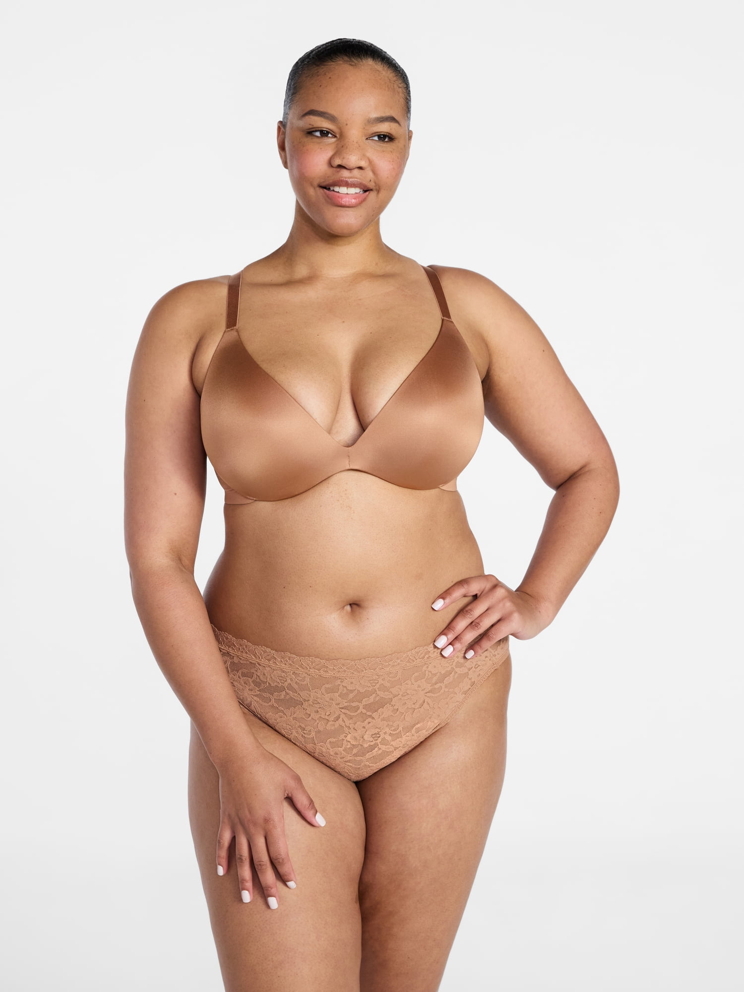 Joyspun Women's Wirefree Shine Push Up Bra, Sizes S-3XL