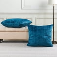thumbnail image 2 of Home Soft Things Textured Velvet Pillow Covers (Set of 2), - Majolica Blue - 26" x 26", 2 of 6
