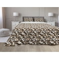 thumbnail image 1 of Camouflage Comforter & Sham Bedding Set, Abstract Style in Various Shades of Brown Pattern Camouflage Motif, 3 pcs Duvet Set Microfiber Filling Quilt, 5 Sizes, Pale Caramel Tan Black, by Ambesonne, 1 of 4