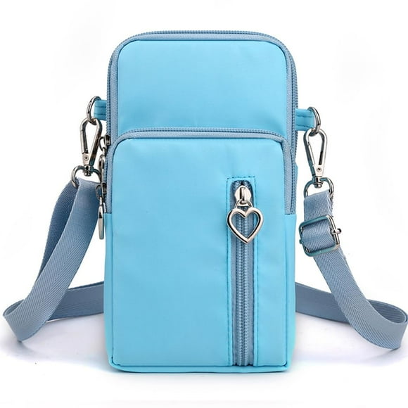 JANKS Bolso bandolera pequeño para mujer - Mini monederos para teléfono con correa cruzada y billetera - Bolso de nailon para brazo