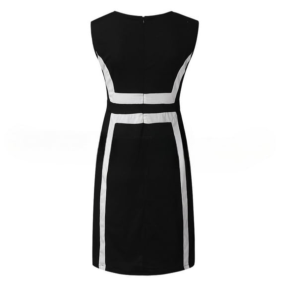 Taylonsss Women's Dress Round Neck Sleeveless Suspender Women's Positioning Floral Dress Sleeveless Round Neck Dress
