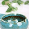 thumbnail image 6 of Ceramic Ashtray with Lids, Cigarette Ashtray Outside Porch Decorations Outdoor, Smoking Accessories for Indoor or Outdoor Use, Ash Holder Tray for Home Office Decorations - Blue, 6 of 7