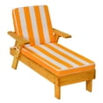 thumbnail image 4 of Costway Kids Outdoor Chaise Lounge Patio Wood Lounge Chair with Detachable & Height Adjustable Umbrella Portable Chair, 4 of 10