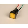 thumbnail image 6 of PilotLights 12 Volt DC Pilot Light, 17mm Square Panel Indicator Light - Yellow LED, 12VDC, 6 of 6