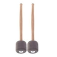 thumbnail image 1 of 2 mazos de tambor de espuma para bajo, accesorio de banda de instrumentos, profesional, mango de madera para banda de instrumentos de percusión , gris, 1 of 8