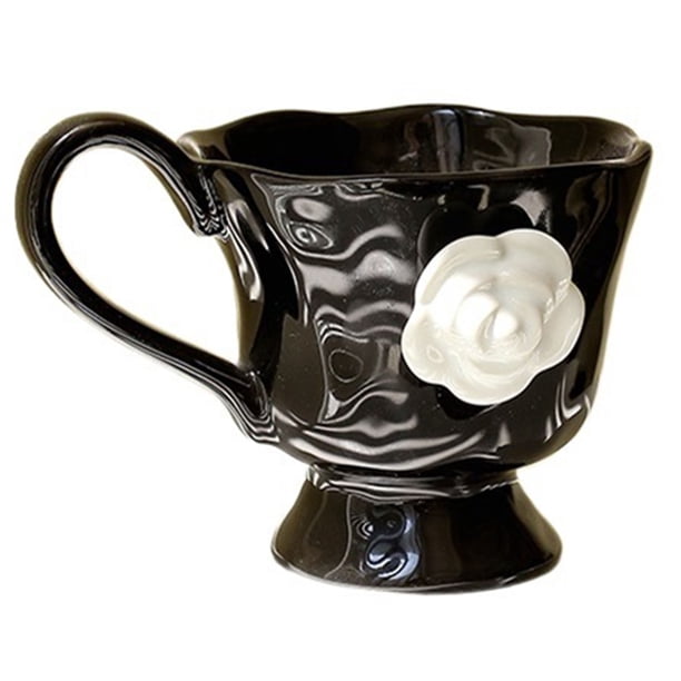 Taza De Café Taza De Cerámica Taza De Camelia De 350 Ml Taza De Cerámica De Diseño De Nicho Exquisito