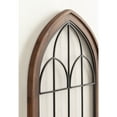 thumbnail image 4 of Kate and Laurel Rennell Farmhouse Arched Wall Art Plaque, 19 x 36, Walnut Brown and Black, Wood and Metal Windowpane Wall Decor for Use as Fireplace Mantel Decor or Entryway Wall Accent, 4 of 9