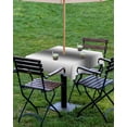 thumbnail image 4 of Fsddascl Gray White Ombre Outdoor Tablecloth - 54x54 Inch Square Dining Table Cover, Greyish Gradient Minimalist Aesthetic Waterproof Outdoor Table Cloth with Umbrella Hole & Zipper for Picnic/Patio, 4 of 7