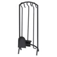 thumbnail image 1 of 15959 Arch Top Black Fireplace Tool Set, 3 Panel Screen, 1 of 1