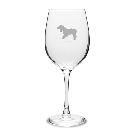 Russian Spaniel 16 oz Classic White Wine Glass