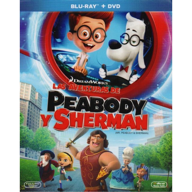 Las Aventuras De Peabody Y Sherman Pelicula Blu-ray + Dvd Fox Blu Ray + DVD
