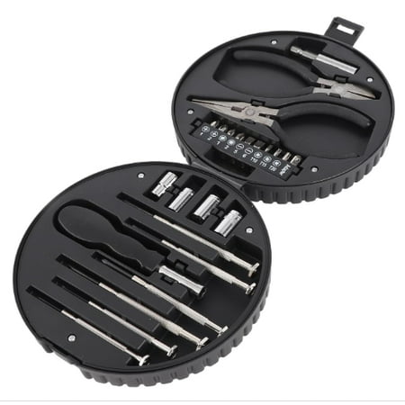 25Pcs Hardware Tool Kit with Tire Shaped Storage Box Stable Watch Screwdriver Tool Set for Home Tool Is From Plastic Iron Ensu Reliability Hardware Tool SetSm
