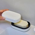 thumbnail image 3 of Shoreew Bathroom Soap Box Double-layer Quick Drainage Transparent with Lid And Removable Draining Rack Dustproof Hotel Kitchen Soap Tray Soap Holder Soap Organizer, 3 of 7