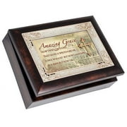 How Sweet the Sound That Saved Me Burlwood Jewelry Music Box Plays Amazing Grace