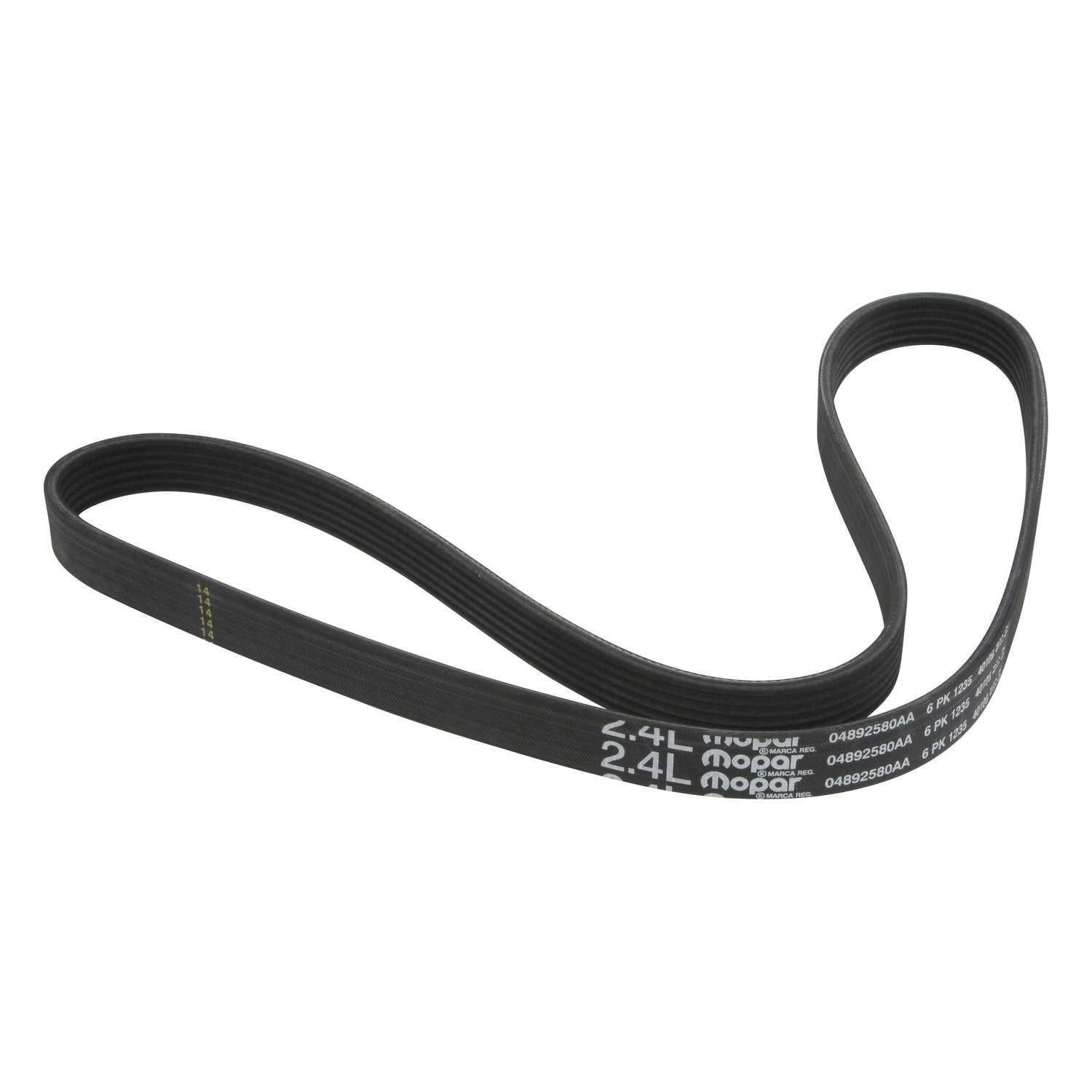 Mopar MultiRib Serpentine Belt Drive Belt, 6PK1235