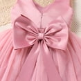thumbnail image 4 of IBTOM CASTLE Toddler Flower Girl Dress Baby Butterfly Ruffle Tulle Tutu Dress Princess Birthday Party Pageant Formal Wedding Prom Gown 18-24 Months Pink, 4 of 7