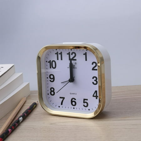 Soimiss Multi Color Analog Alarm Clock with Silent Non Ticking Quartz Movement