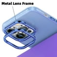 thumbnail image 3 of ELEHOLD Slim Case for iPhone 14 Pro Max 6.7 inch Matte Frosted Case with Metal Camera Lens Frame Anti-Fingerprint Dustproof Shockproof Protective Case,Purple, 3 of 7