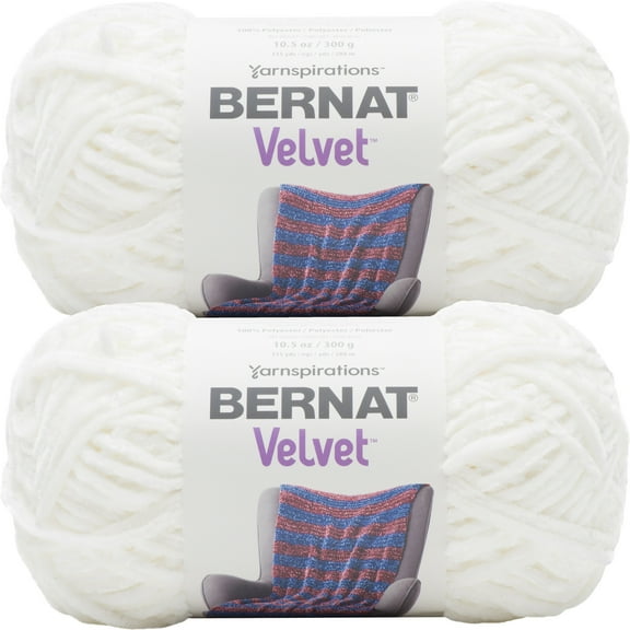 Bernat Velvet Yarn-White, Multipack Of 2