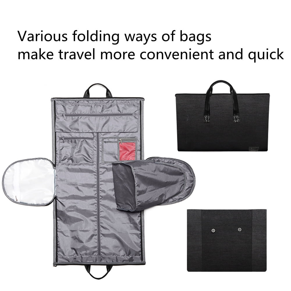 Garment Bags for Travel for Women, Stylish Garment Duffle Bag, Convertible  & Foldable 2 in 1 PU Suit Bag For Hanging Clothes, Business Trip Bag With