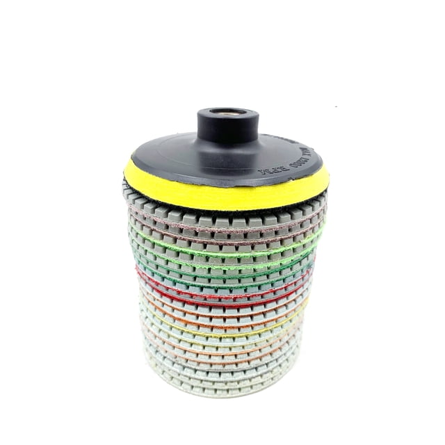 Almohadilla de pulido Irfora Almohadillas de pulido de diamante de 19 pulgadas y 4 pulgadas con 1 almohadilla de respaldo para amoladora angular de piedra de cuarzo de granito de mármol 30/50/100/150/ Irfora Almohadilla de pulido