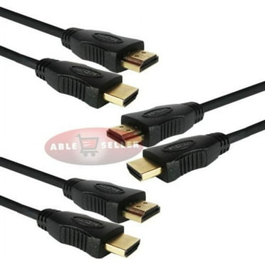 AbleSignal 3 PACK HIGH SPEED 6FT HDMI CABLE 4K X2K ETHERNET AUDIO RETURN 3D 4K@50/6 2160p