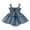Blue, variant on MIXUE Baby Girls Jumpsuits & Rompers Summer Strawberry Print Denim Strappy Sleeveless Casual Bodysuits Dress Holiday Wear,Blue,12-18 Months