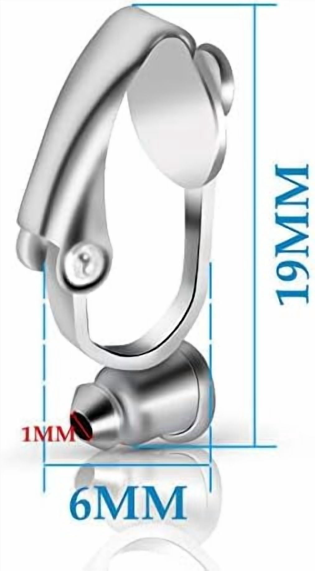 Jointown 20 Pieces Clip-on Earring Converter Components Findings with Post, Silver