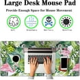 thumbnail image 3 of Gaming Mouse Pad Game Mat Pc Mouse Pads Large Desk Pads Computer Desk Pad Waterproof Non-Slip Rubber Base 35.4" X 15.7" for Game Office, Watercolor Tropical Palm Tree with Flamingo, 3 of 6
