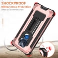 thumbnail image 4 of Moto G Play 2021 Case, Rosebono Hybrid Slim Colorful Armor Shockproof Impact Resistant Protective Cover Case With Kickstand For Moto G Play 2021 (Rose Gold), 4 of 8
