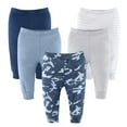 thumbnail image 1 of The Peanutshell Baby Boy Pants, 5-Pack, Blue Camo, 1 of 7