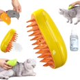 thumbnail image 1 of Cat Steam Brush, 3 In1 Steamy Cat Brush for Shedding, Cat Steamer Brush for Massage, Multifunctional Cat Grooming Brush, Pet Hair Removal Tool Comb for Cats and Dogs, 1 of 3