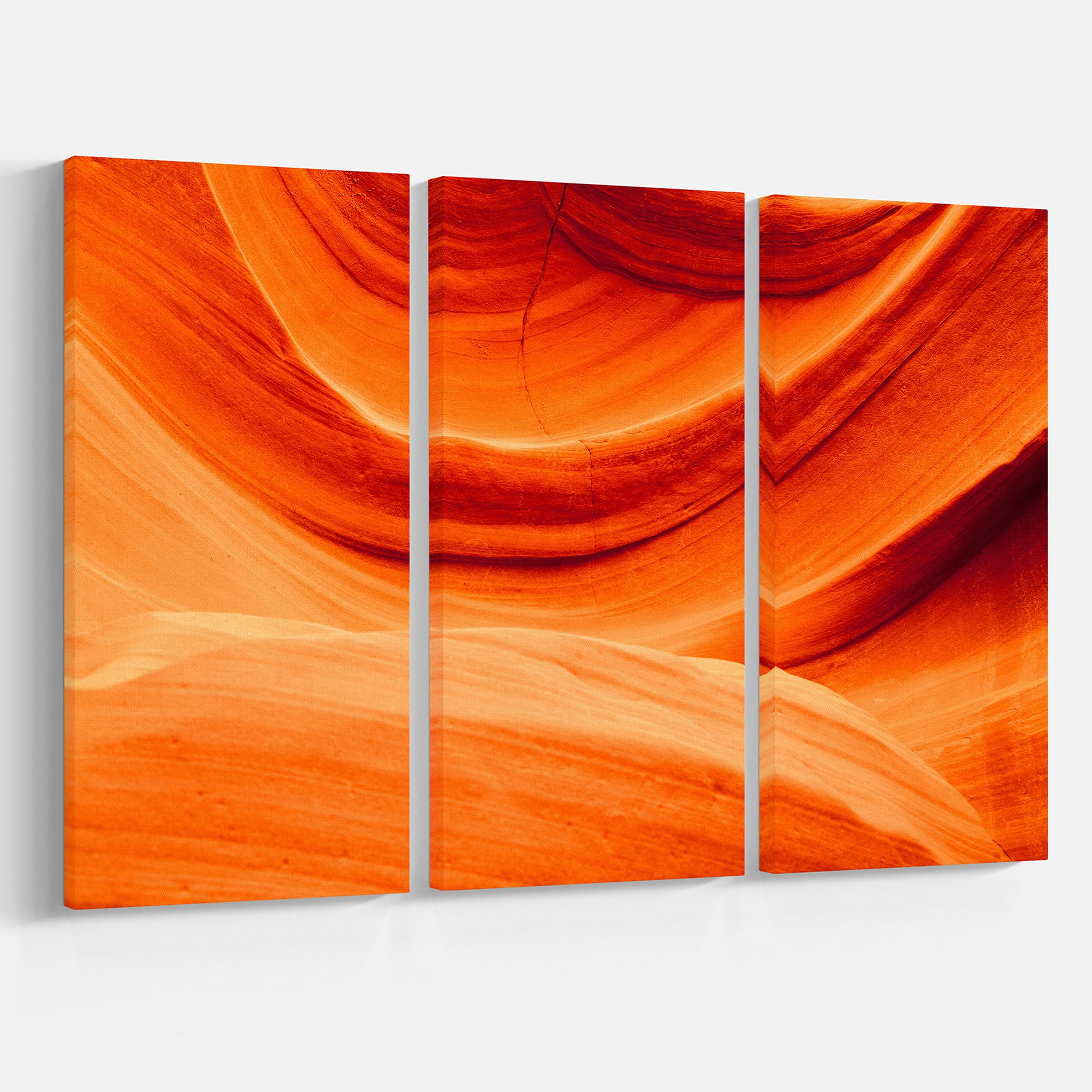 Designart 'Antelope Canyon Orange Wall ' Landscape Photography Canvas Print