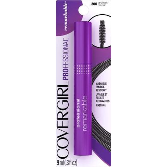 Covergirl Professional Remarkable Mascara, muy negro, 0.3 onzas líquidas