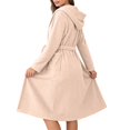thumbnail image 4 of Gifts for Women Cotton Robes for Women Fleece Women's Nightgowns & Sleepshirts Oversize Cute Women's Sleepwear House Womens Robe Coffee, 4 of 9