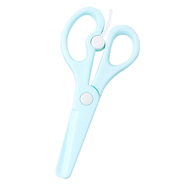 Kitchen Canisters Childrens DIY Crafts Plastic Scissors Students Do Not Hurt Hands Resilient Scissors Kindergarten Round Head Wrapped Edges To Save Energy Scissors
