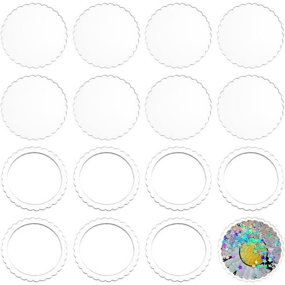 20Sets Round Acrylic Badge Buddy 2 Inch Diameter DIY Badge Buddy Blanks Set Badge Reel Holders