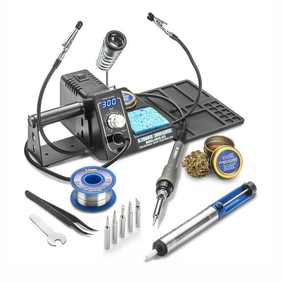 X-Tronic 3020-XTS 75 W Digital Soldering Iron Station w/ Sleep Function, C°/F° Switch & Complete Accessory Kit