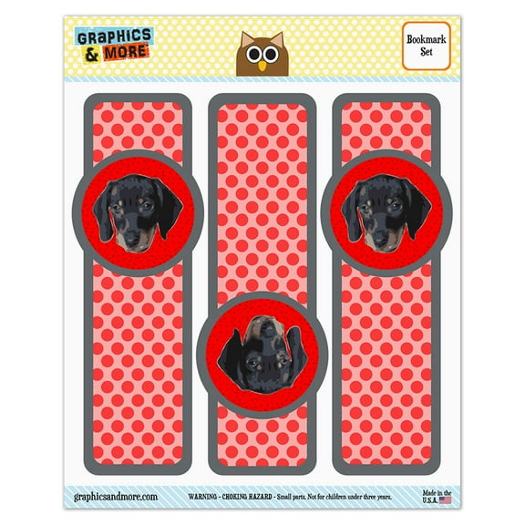 Dachshund Delight Glossy Laminated Bookmarks - Set of 3