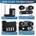 thumbnail image 3 of Lefu Adjustable cabinet combination padlock suitable for school combination lock, 3 of 9