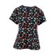 thumbnail image 2 of Camiseta exfoliante con cuello en V para mujer, ropa de trabajo, uniforme de trabajo de enfermera transpirable, camiseta exfoliante de enfermería para Negro, 2 of 10